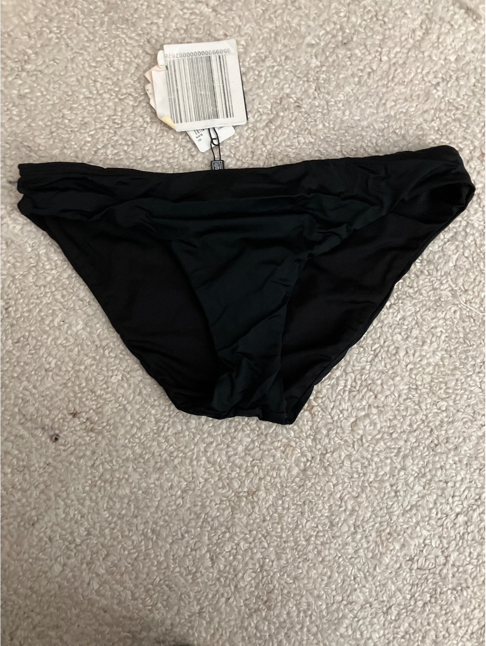 NWT Laundry by Shelli Segal Black Bikini Bottoms Size Large